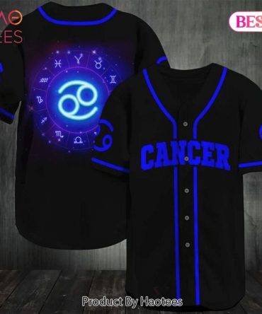 Glow-In-The-Dark Cancer Zodiac Baseball Jersey - Unique Astrology Gift