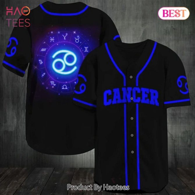 Glow-In-The-Dark Cancer Zodiac Baseball Jersey - Unique Astrology Gift
