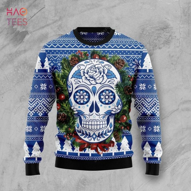 Best Awesome Sugar Skull Ugly Christmas Ugly Christmas Sweater All Over Print Sweatshirt