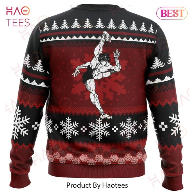 Axe Kick Baki Ugly Christmas Ugly Christmas Sweater - Image 4