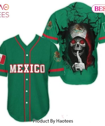 Bold Mexico Baseball Jersey - Unique Skull Design, Perfect Gift!