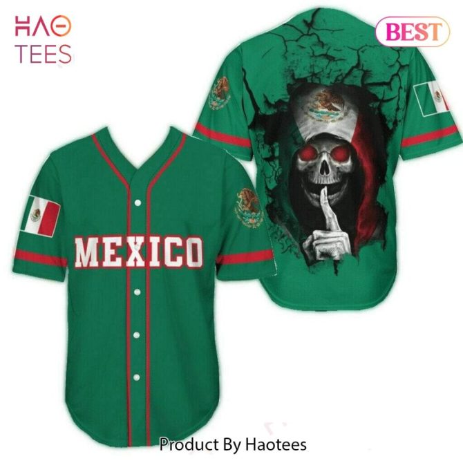 Bold Mexico Baseball Jersey - Unique Skull Design, Perfect Gift!