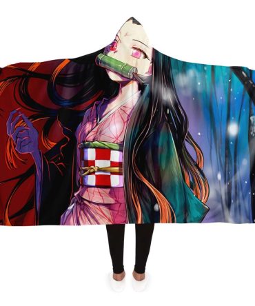 Demon Salyer Nezuko Kamado Lady Hooded Blanket