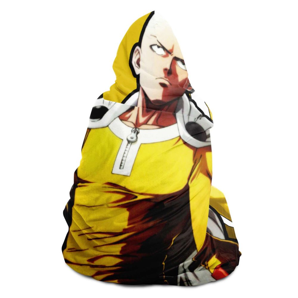 One Punch Man Yellow Hooded Blanket - Image 5