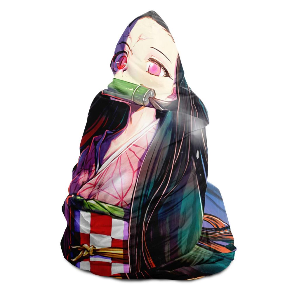 Demon Salyer Nezuko Kamado Lady Hooded Blanket - Image 5