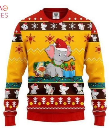 Best Baby Elephant Ugly Christmas Ugly Christmas Sweater All Over Print Sweatshirt Ugly