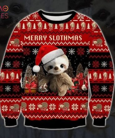 Best Baby Sloth And Christmas Red Black Ugly Christmas Ugly Christmas Sweater All