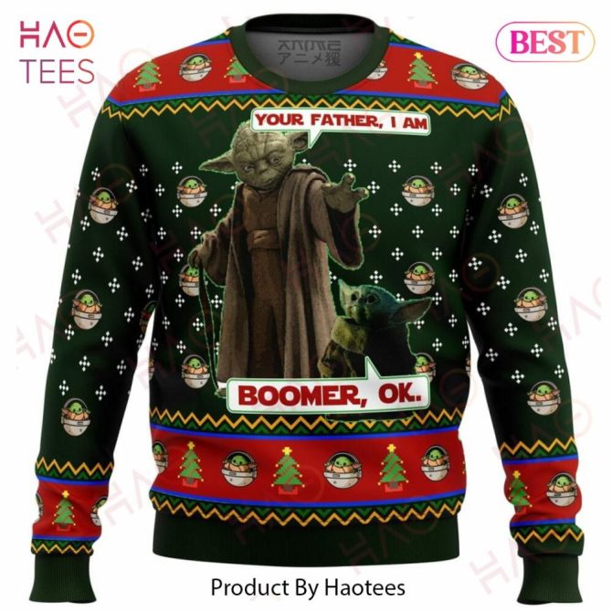 Baby Yoda Boomer Star Wars Ugly Christmas Ugly Christmas Sweater