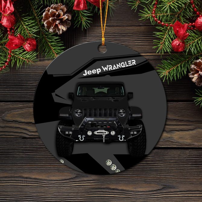 Back Jeep Mica Ornament Perfect Gift For Holiday - Image 2