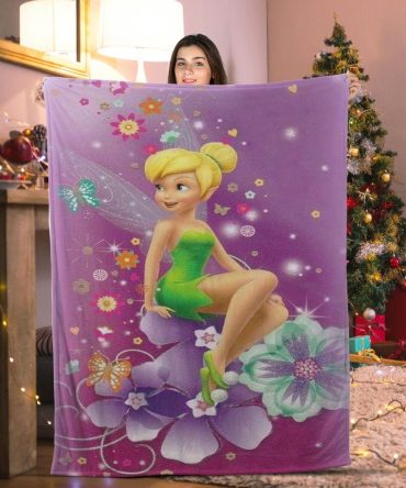 Cozy Fairy Fleece Blanket – Vibrant Purple Design, Perfect Gift For Kids & Fairy Lovers