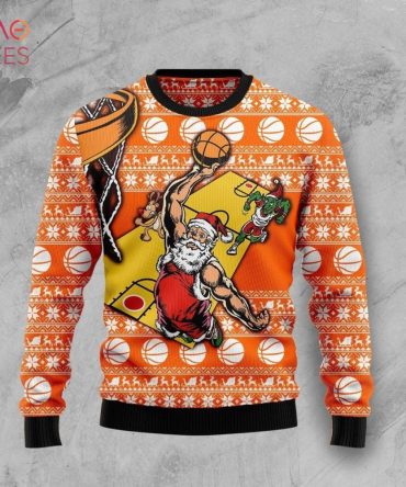 Basketball Santa Claus Ugly Christmas Ugly Christmas Sweater