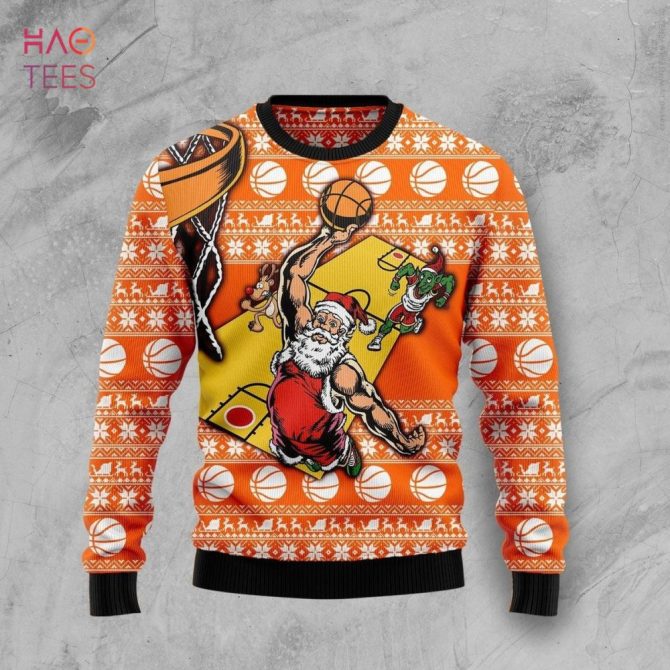 Basketball Santa Claus Ugly Christmas Ugly Christmas Sweater