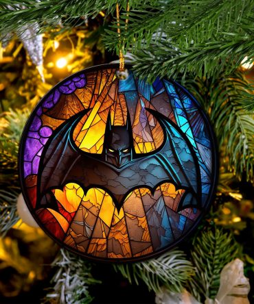 Batman Logo Stained Glass Mica Ornament Perfect Gift For Holiday