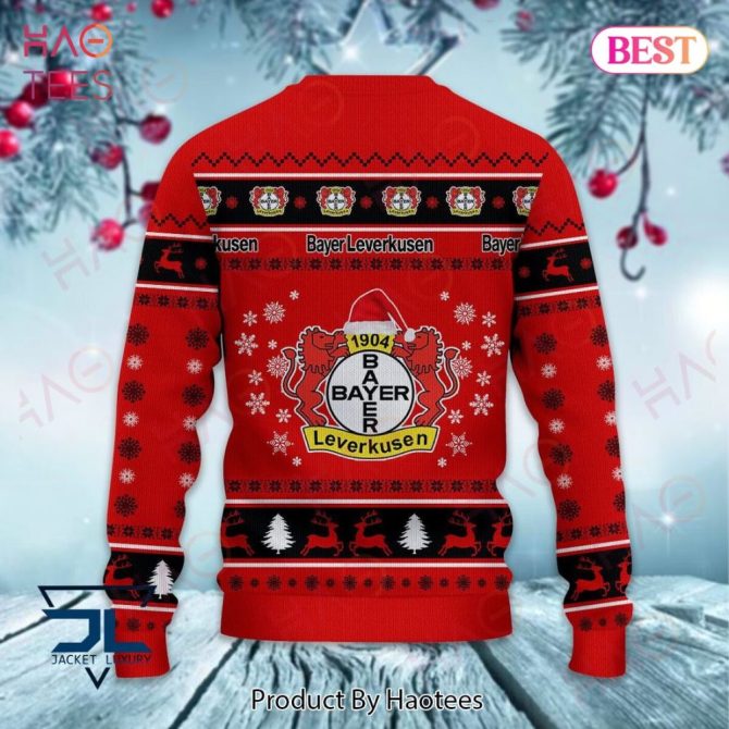Bayer Leverkusen Christmas Sweater - Festive Red Holiday Knit By Haotees - Image 3