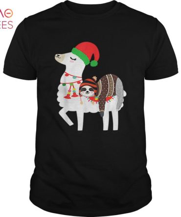 Best Beautiful Christmas Ugly Christmas Sweaters Sloth Riding Llama Hat Alpaca Shirt