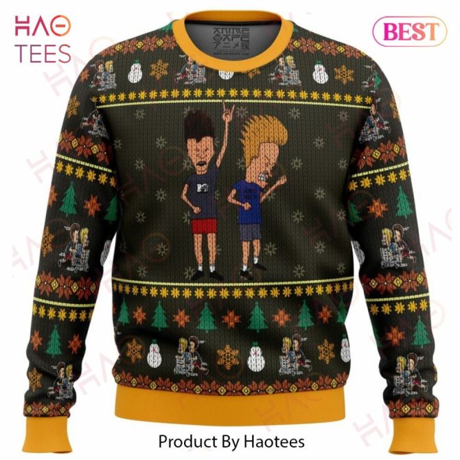 Beavis And Butthead Rock On Ugly Christmas Ugly Christmas Sweater