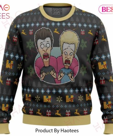 Beavis And Butthead Surprise Reaction Ugly Christmas Ugly Christmas Sweater