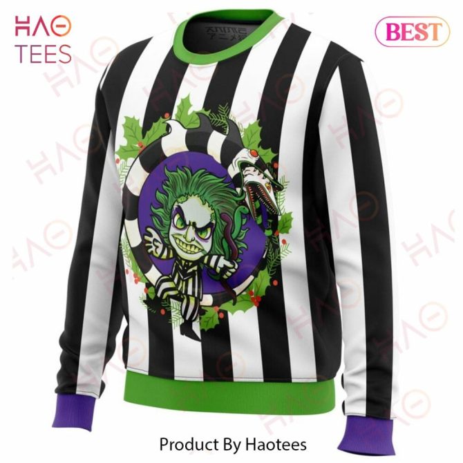 Beetle Juice Ugly Christmas Ugly Christmas Sweater - Image 2