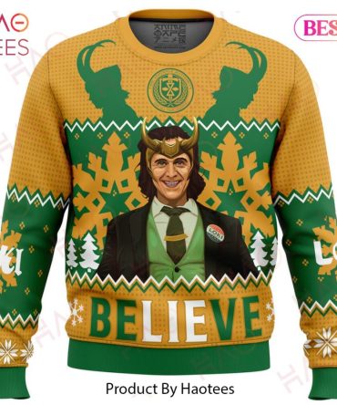 Believe Loki Marvel Ugly Christmas Ugly Christmas Sweater