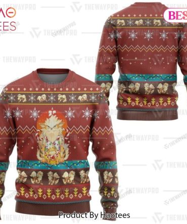 Festive Arcanine Christmas Sweater - Cozy Holiday Knit By Haotees