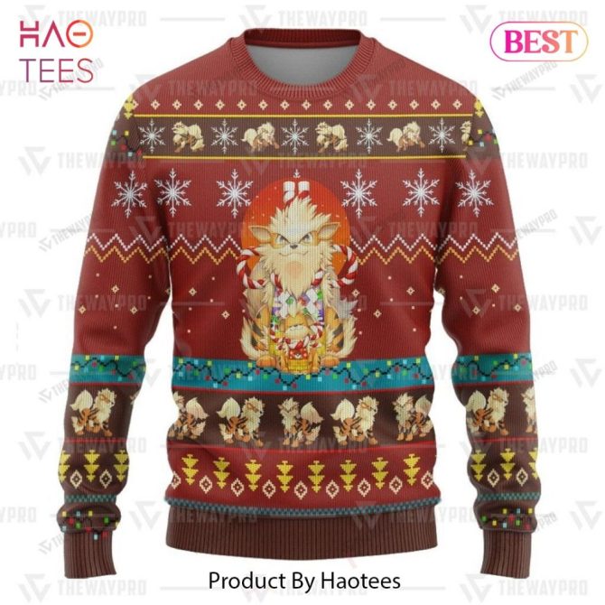 Festive Arcanine Christmas Sweater - Cozy Holiday Knit By Haotees - Image 2