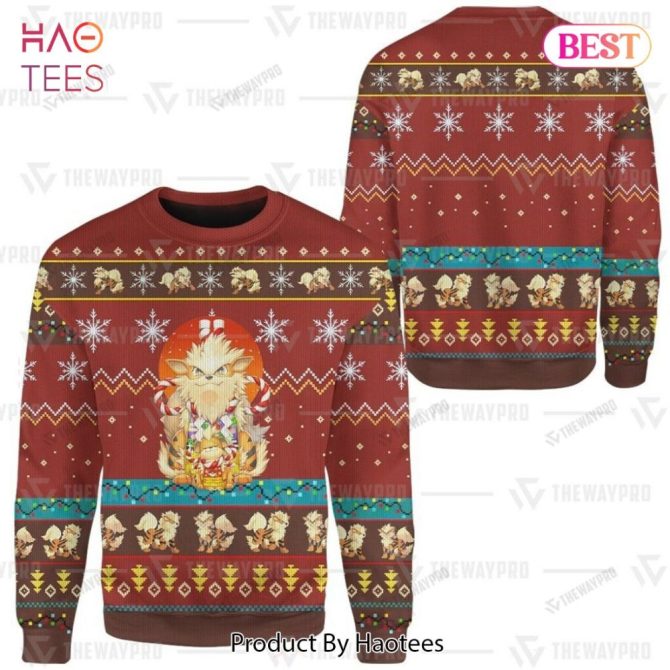 Festive Arcanine Christmas Sweater - Cozy Holiday Knit By Haotees - Image 3