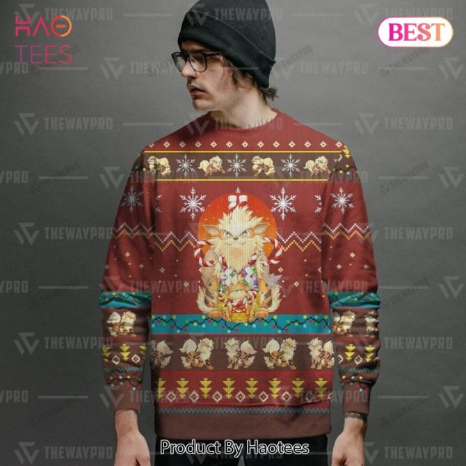 Festive Arcanine Christmas Sweater - Cozy Holiday Knit By Haotees - Image 4