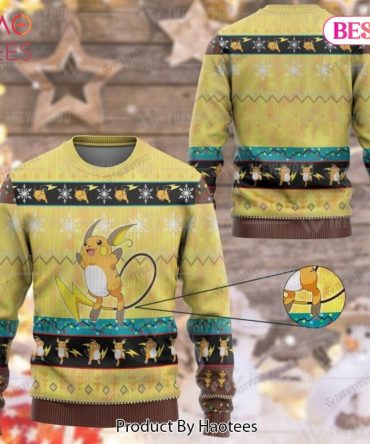 Cozy Holiday Sweater With Cute Electric Mouse Design - Perfect Gift For Fans!