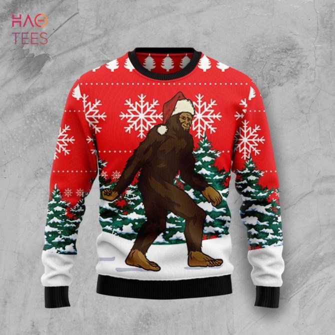 Best Bigfoot Ugly Christmas Ugly Christmas Sweater All Over Print Sweatshirt Ugly Christmas Sweater - Image 2
