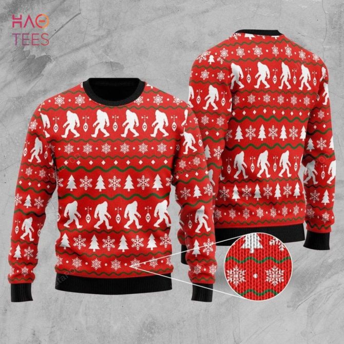 Best Bigfoot Ugly Christmas Ugly Christmas Sweater All Over Print Sweatshirt Ugly Christmas Sweater - Image 4