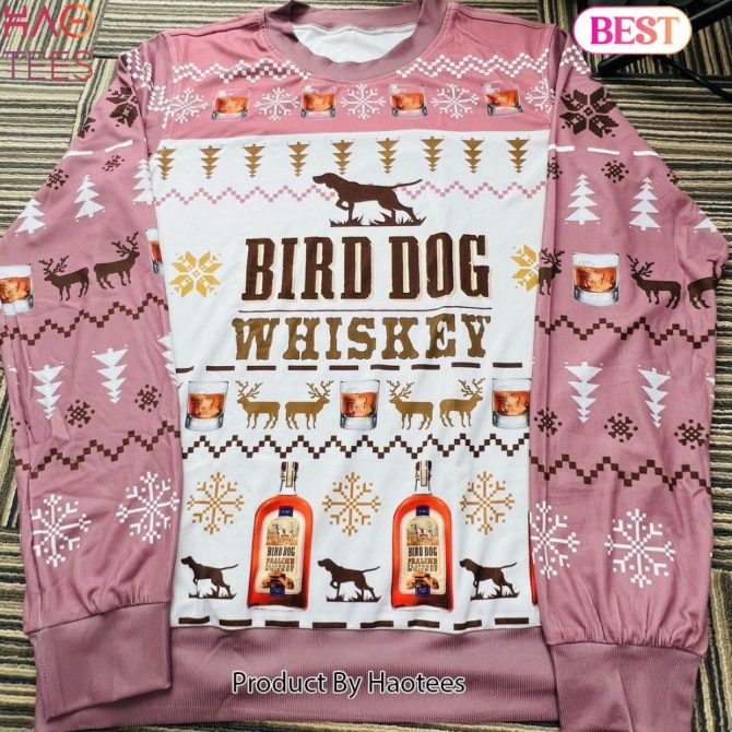 Bird Dog Whiskey Ugly Christmas Sweater - Cozy Festive Design For Whiskey Lovers - Image 4