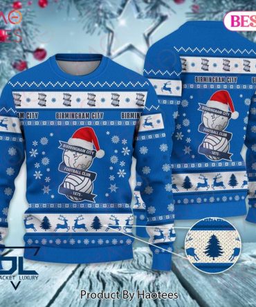 Birmingham City Fc Festive Sweater - Cozy Holiday Knit With Santa Hat Design