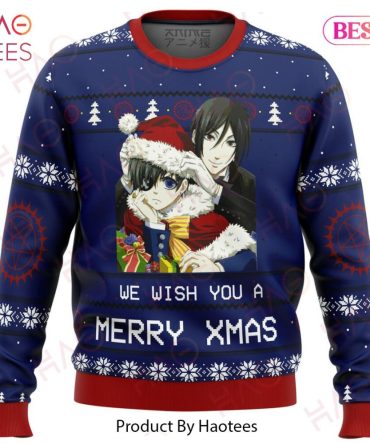 Black Butler Merry Xmas Ugly Christmas Ugly Christmas Sweater