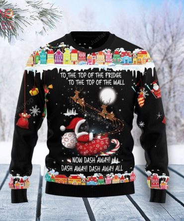 Best Black Cat Sleigh Christmas Ugly Christmas Ugly Christmas Sweater Ugly Christmas Sweater Christmas