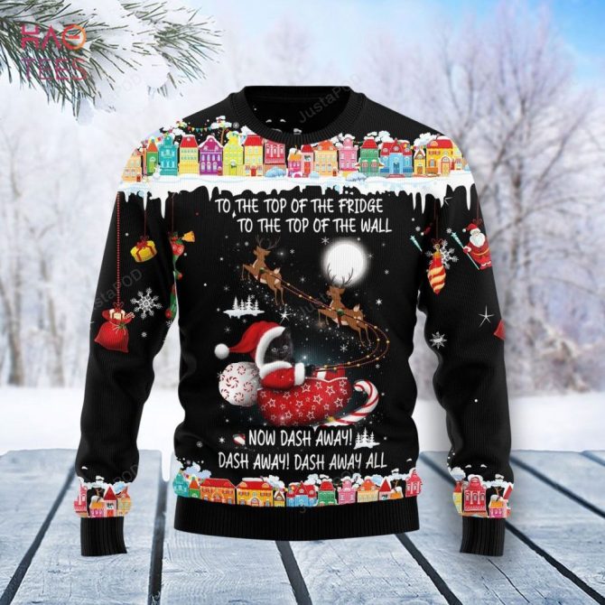 Best Black Cat Sleigh Christmas Ugly Christmas Ugly Christmas Sweater Ugly Christmas Sweater Christmas