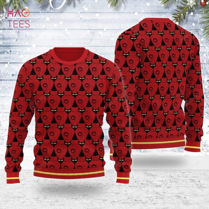 Best Black Cat Ugly Christmas Ugly Christmas Sweater All Over Print Sweatshirt Ugly - Image 5