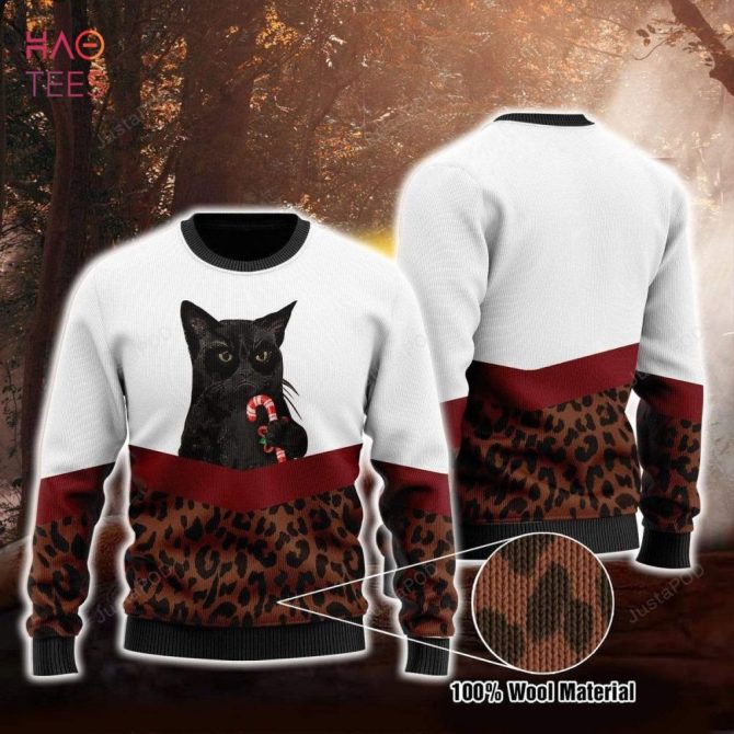 Best Black Cat Ugly Christmas Ugly Christmas Sweater All Over Print Sweatshirt Ugly - Image 8