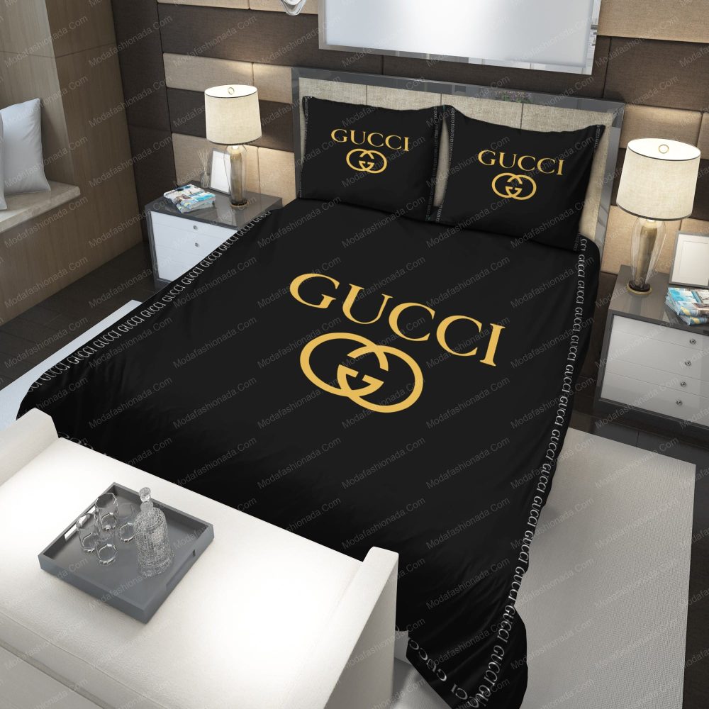 Black Gucci Bedding Sets - Image 2