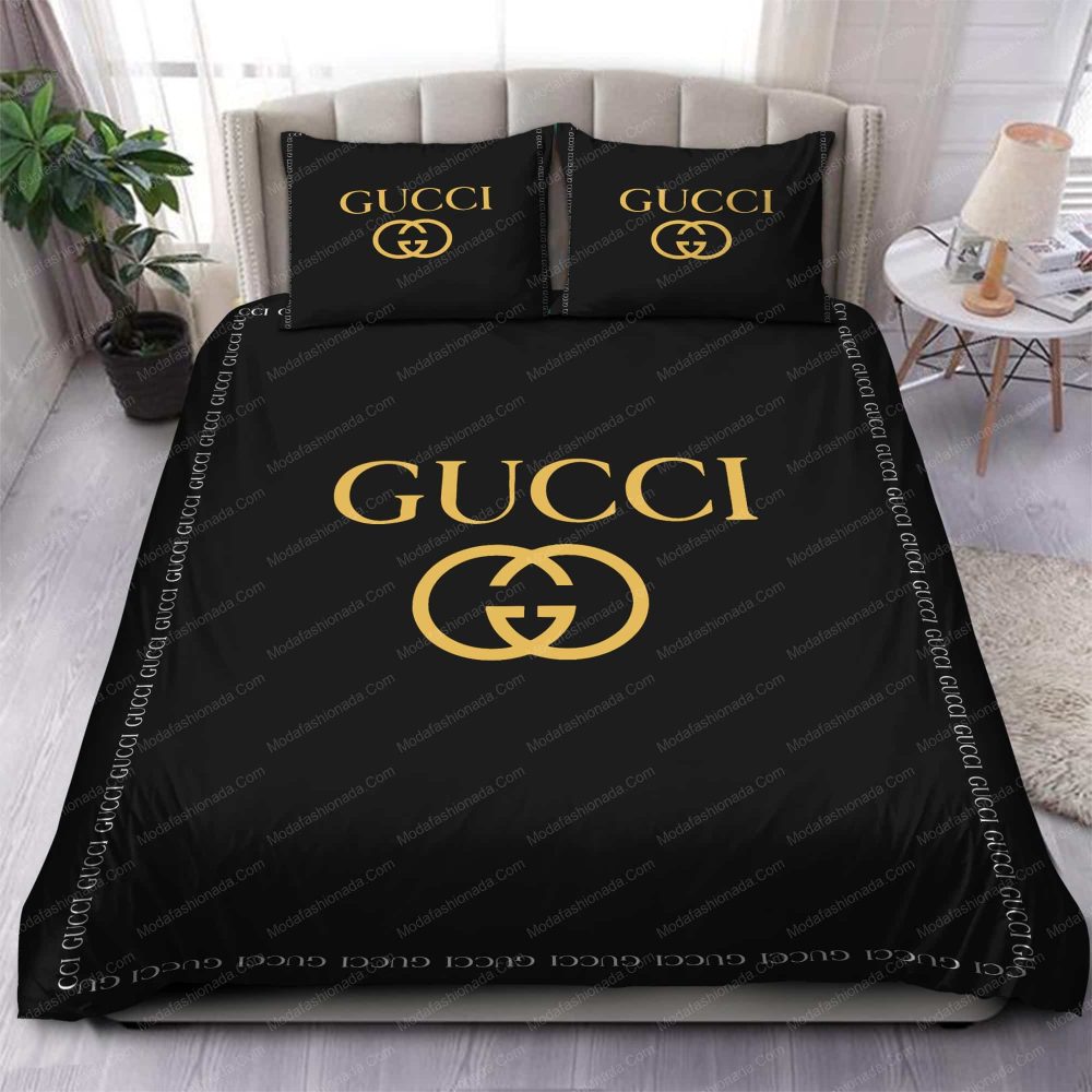 Black Gucci Bedding Sets - Image 4