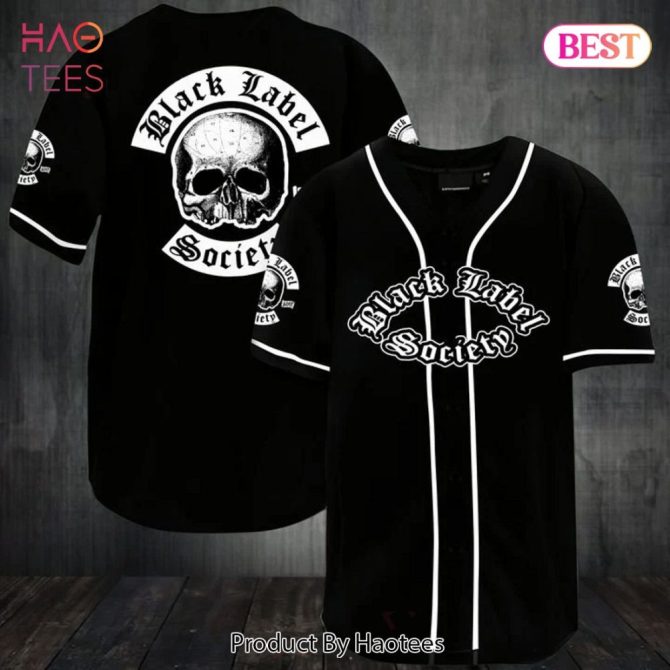 Black Label Society Skull Baseball Jersey - Premium Gothic Style Tee For Rock Fans