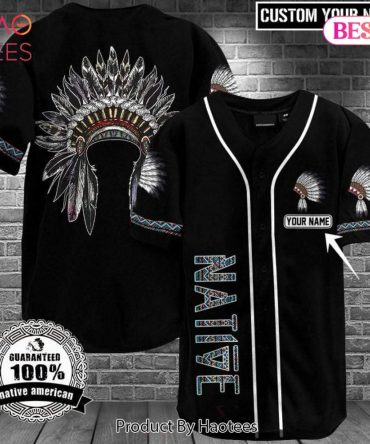 Custom Native American Baseball Jersey - Personalize With Your Name - Unique Design