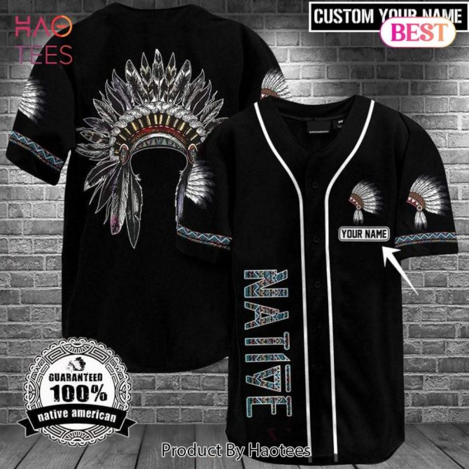 Custom Native American Baseball Jersey - Personalize With Your Name - Unique Design