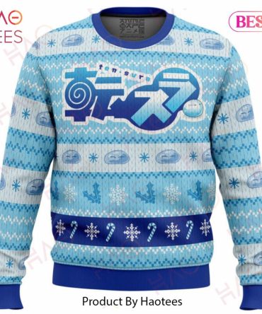 Blue Christmas That Time I Got Reincarnated As A Slime Christmas Ugly Christmas Sweater