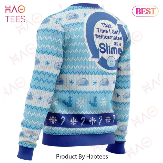 Blue Christmas That Time I Got Reincarnated As A Slime Christmas Ugly Christmas Sweater - Image 3