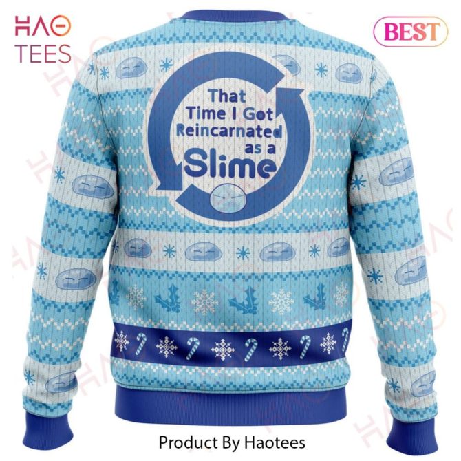 Blue Christmas That Time I Got Reincarnated As A Slime Christmas Ugly Christmas Sweater - Image 4