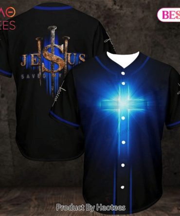 Christian Baseball Jersey – Jesus Saved My Life Design – Spiritual Faith Tee