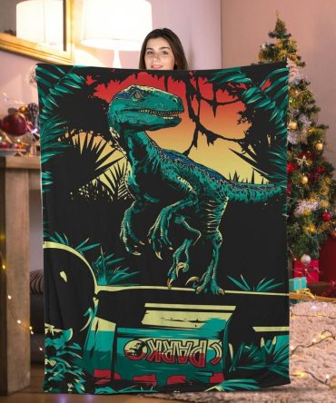 Cozy Dinosaur Blanket - Vibrant Jurassic Design For Kids & Adults - Perfect Gift!