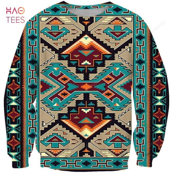 Best Blue Tribe Design Ugly Christmas Ugly Christmas Sweater All Over Print Sweatshirt