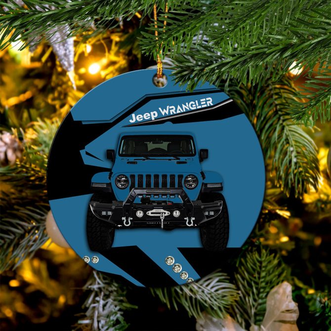 Blue Jeep Mica Ornament Perfect Gift For Holiday - Image 3