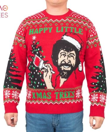 Best Bob Ross Happy Little Xmas Trees For Unisex Ugly Christmas